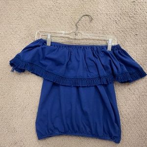 Bela and Nuni off the shoulder navy top size 14